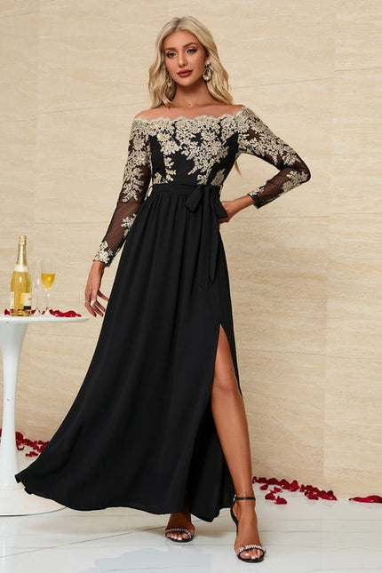 Robe Dorée Dentelle