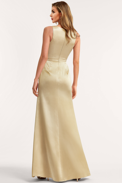 Robe Demoiselle D'Honneur Champagne Dorée - gallery 3