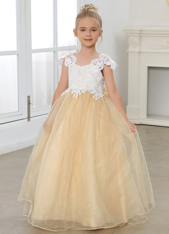 Robe De Mariée Blanche Et Dorée – Robe Dorée - Main Image