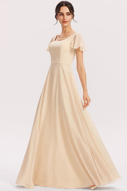 Robe Longue Fluide Dorée
