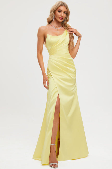 Robe De Soirée Dorée Longue - gallery 4