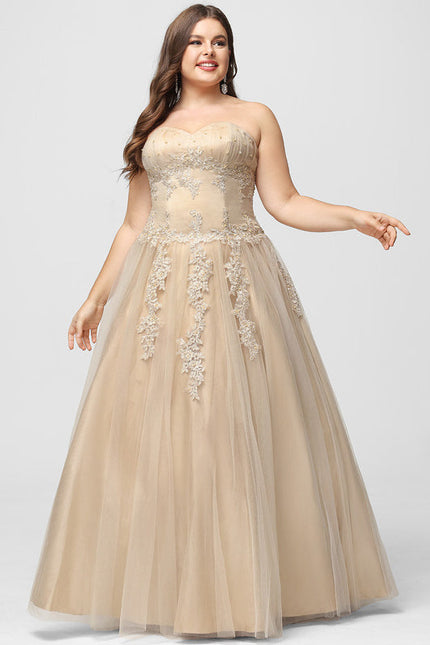 Robe Longue Blanche Et Dorée - gallery 3