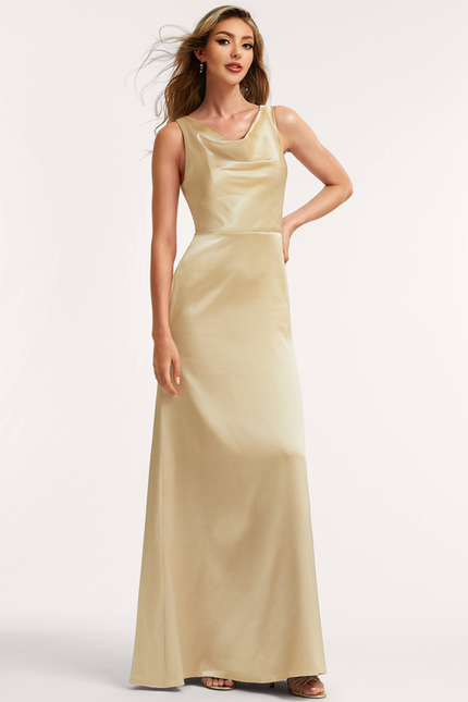 Robe Demoiselle D'Honneur Champagne Dorée
