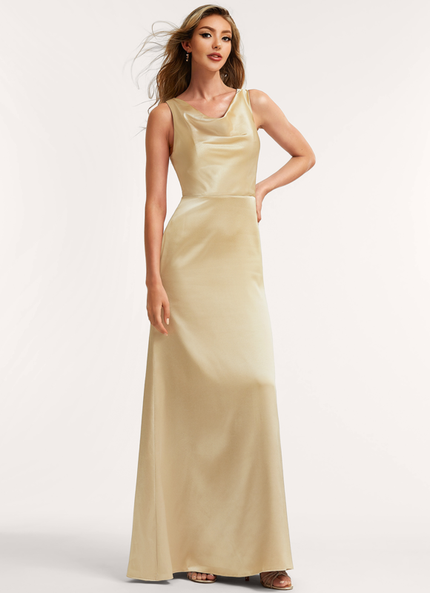Robe Demoiselle D'Honneur Champagne Dorée
