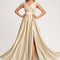 Robe De Demoiselle D'Honneur Satin Dorée